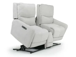 Palencia 3 Power Console Loveseat In Trento Charcoal