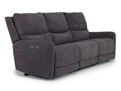 Palencia 3 Power Sofa & Loveseat In Trento Charcoal