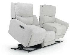 Palencia 3 Power Sofa & Loveseat In Trento Charcoal