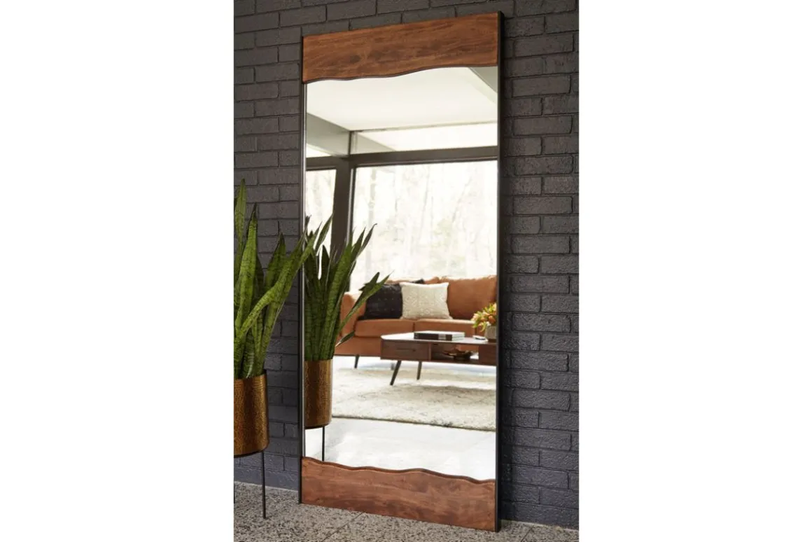 Panchali Accent Mirror In Brown/Black