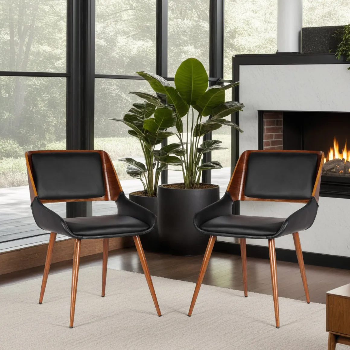 Panda Side Chair In Black