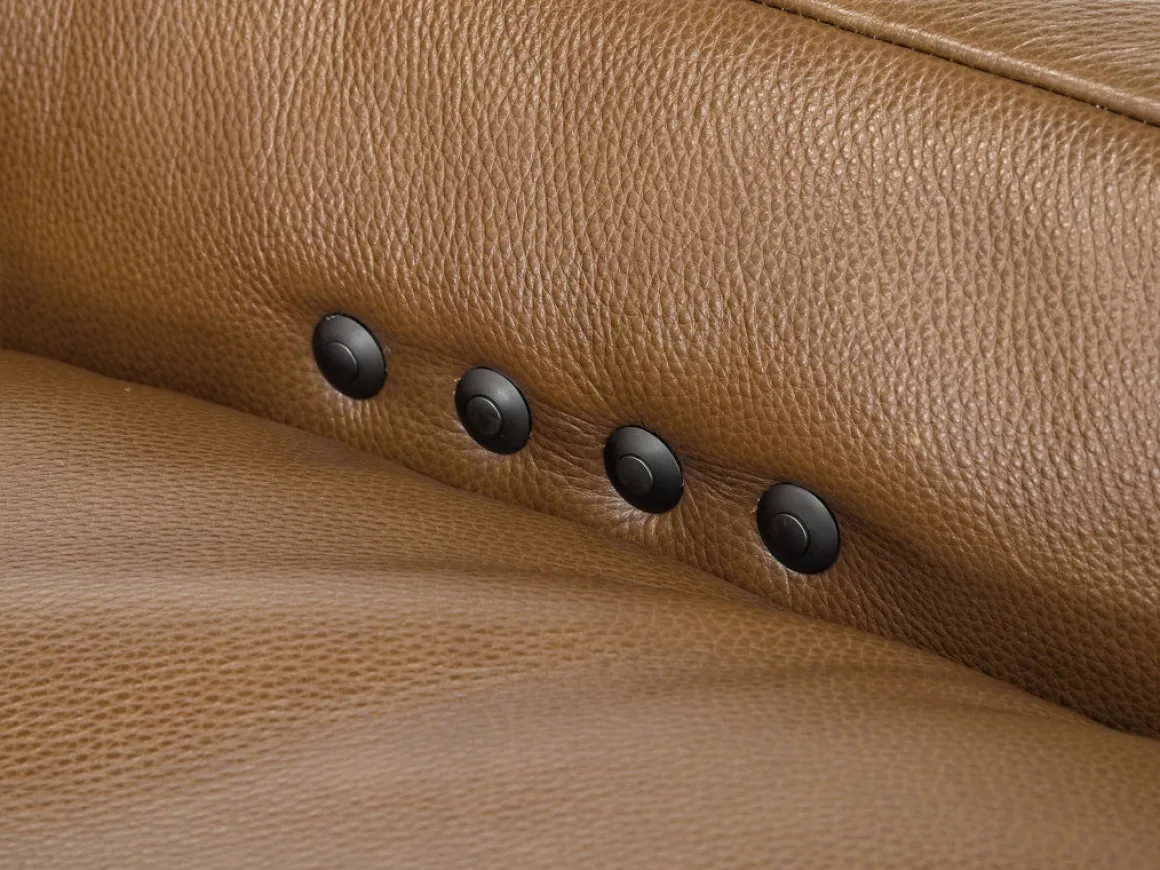 Paradise 6 Piece 2 Power Sectional In Chestnut Leather