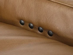 Paradise 6 Piece 2 Power Sectional W/ 2 Power Armless Recliner In Chestnut Leather