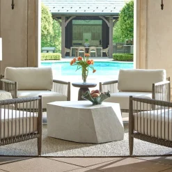 Parra Outdoor Coffee Table In White