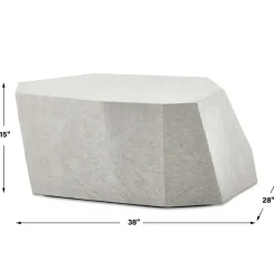 Parra Outdoor Coffee Table In White
