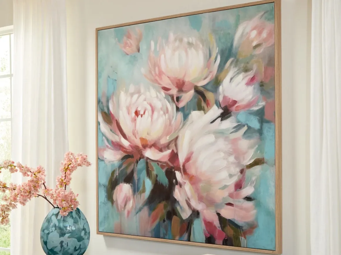 Parryville Wall Art In Aqua/Pink