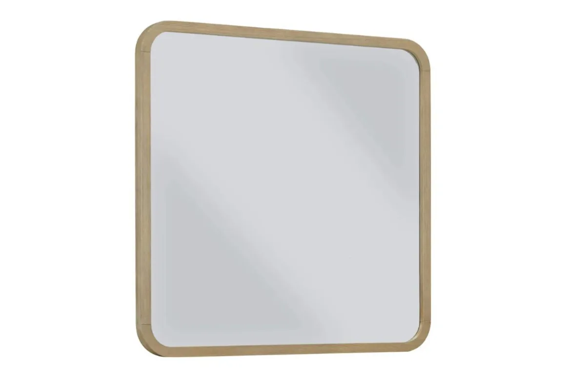 Penny Mirror In Buff Cream