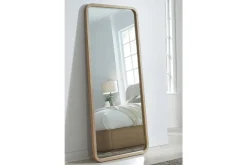Penny Mirror In Buff Cream
