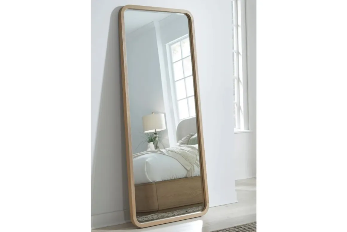Penny Mirror In Buff Cream