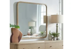 Penny Mirror In Buff Cream