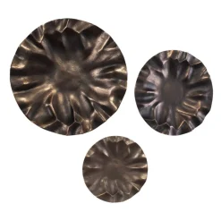 Peonia Wall Art In Bronze, Set Of 3
