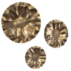 Peonia Wall Art In Bronze, Set Of 3