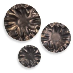 Peonia Wall Art In Bronze, Set Of 3
