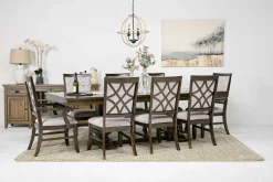 Phillipe Dining Table & 6 Chairs & 2 Arm Chairs In Cherry