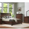 Phillipe Sleigh Bed, Dresser, Mirror & Nightstand In Cherry, Queen