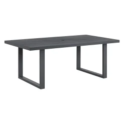 Playa Outdoor Dining Table, 4 Chairs & Bench In Dark Gray