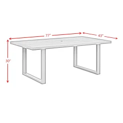 Playa Outdoor Dining Table In Dark Gray
