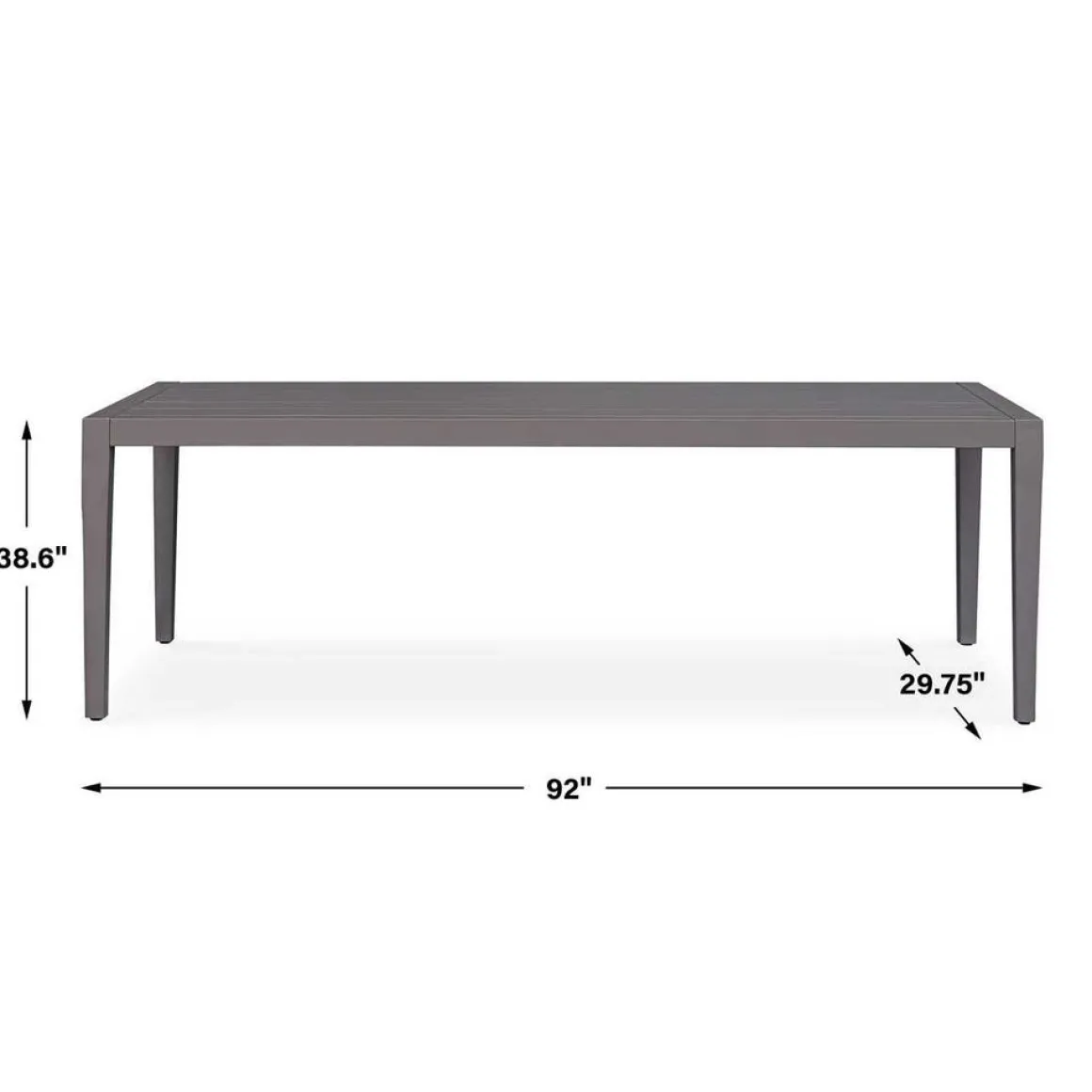 Polanco Outdoor Dining Table In Black