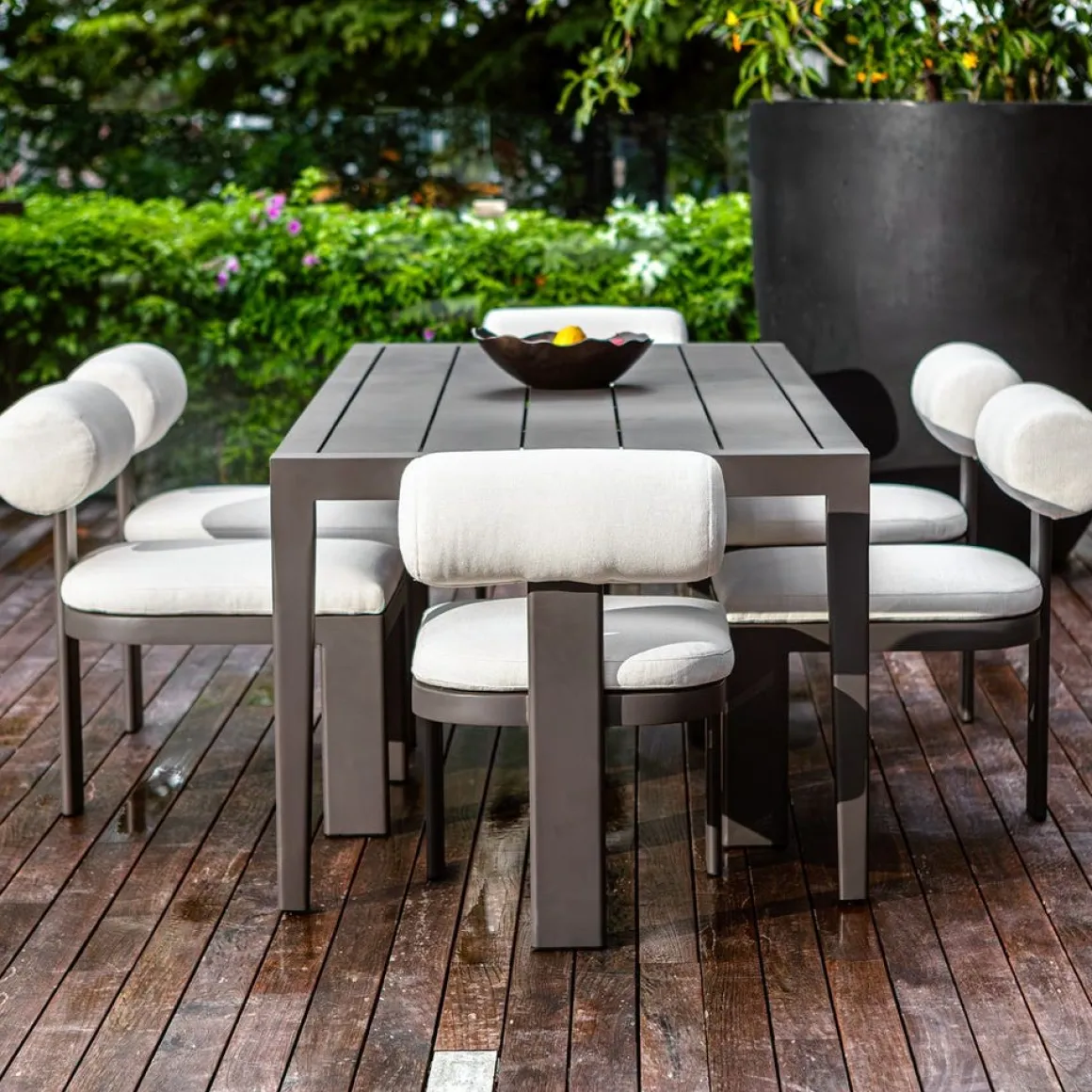 Polanco Outdoor Dining Table In Black