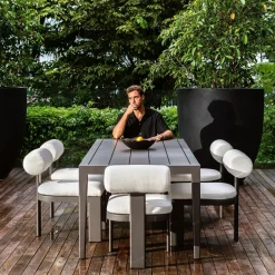 Polanco Outdoor Dining Table In Black