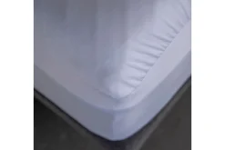 Poly Knit Mattress Pad Protector In White, Twin