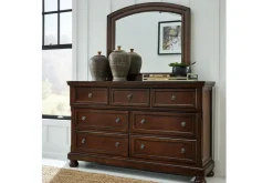 Porter Mirror In Mahogany