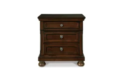 Porter Panel Bed, Dresser, Mirror & Nightstand In Rustic Brown, Queen