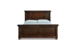 Porter Panel Bed, Dresser, Mirror & Nightstand In Rustic Brown, Queen