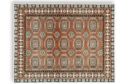 Qaabiz Rug In Sienna/Ivory/Black, 8x10