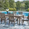 Rainier Outdoor Dining Table & 6 Chairs In Brown/Beige