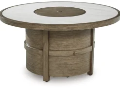 Rainier Outdoor Firepit In Brown/Beige