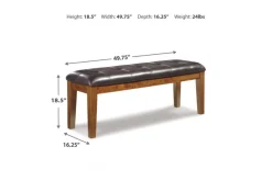 Ralene Bench In Medium Brown