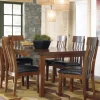 Ralene Extendable Dining Table & 6 Chairs In Brown