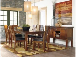 Ralene Extendable Dining Table & 6 Chairs In Brown