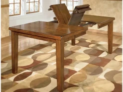 Ralene Extendable Dining Table In Medium Brown