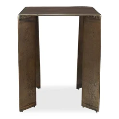 Reade Outdoor Square End Table In Gold