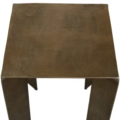 Reade Outdoor Square End Table In Gold