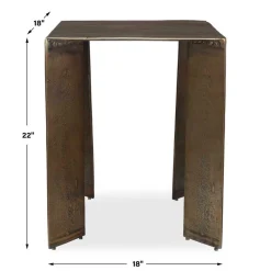 Reade Outdoor Square End Table In Gold