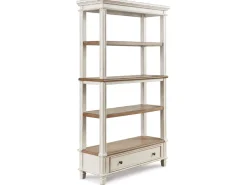 Realyn Bookcase W/ Drawer In White/Brown