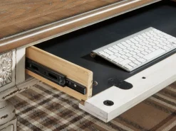 Realyn Office Desk W/ Usb Charging In White/Brown