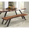 Reese Dining Table & Bench In Natural