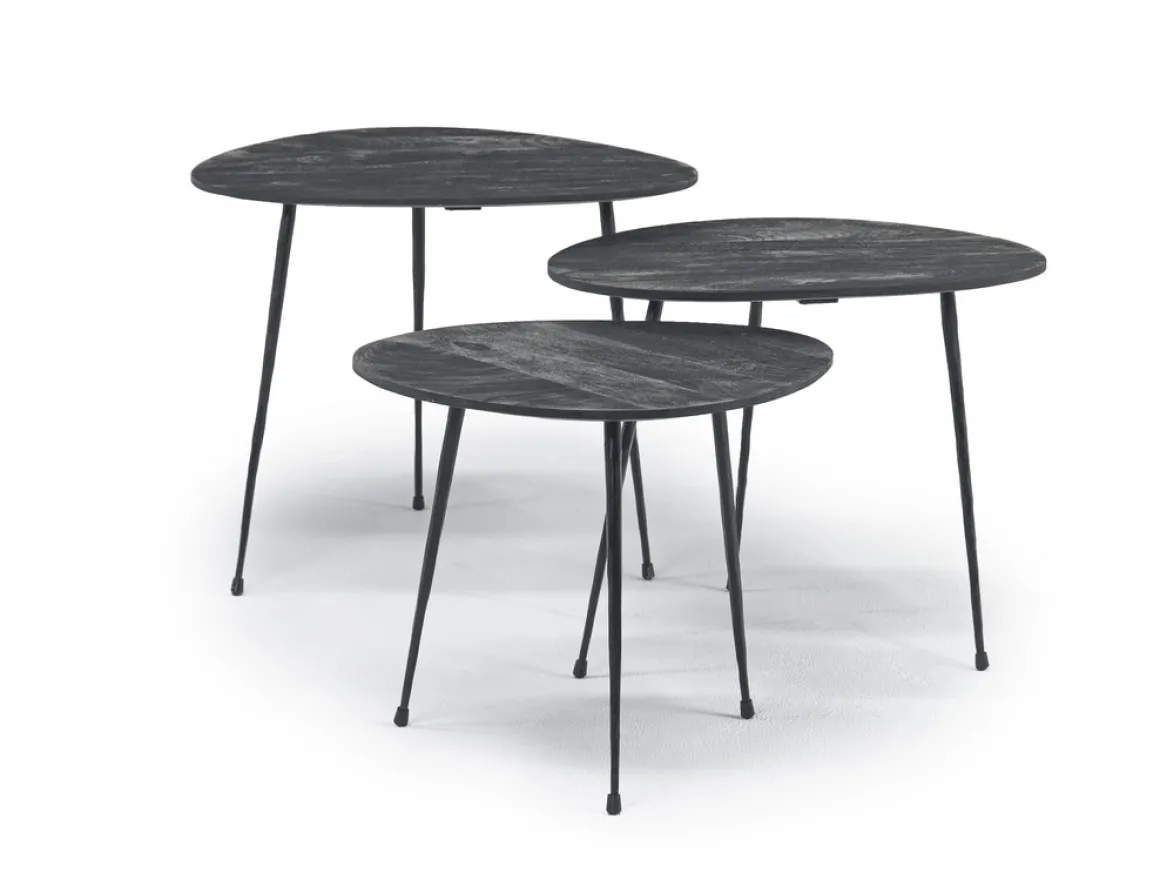 Reeves Nesting Table In Black, Set Of 3