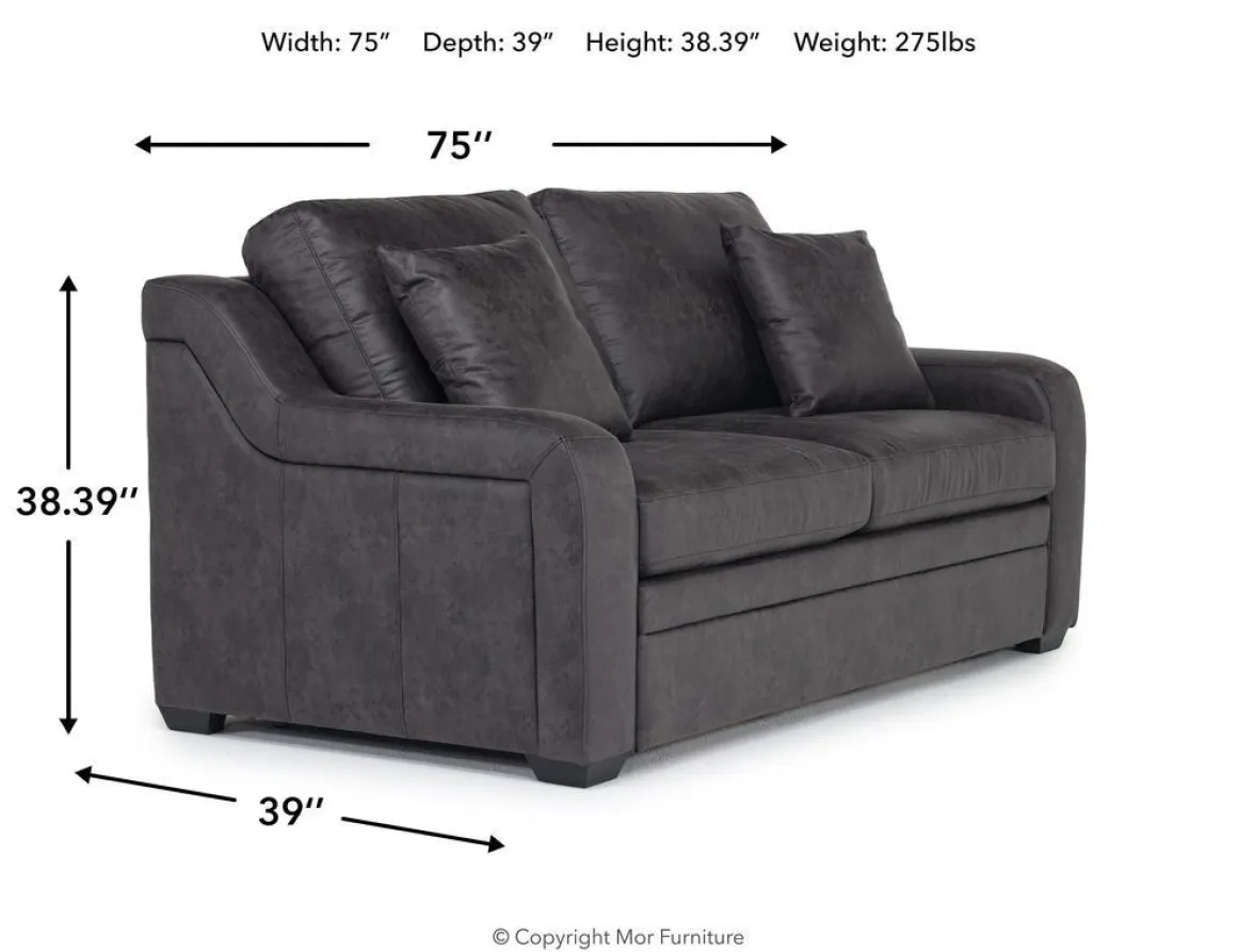 Regalla Full Sleeper Sofa W/ Mattress In Gray