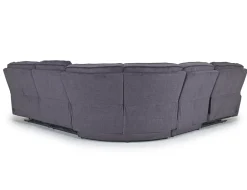 Retreat 5 Piece Power Sectional W/ Power Armless Recliner In Cognac Leather