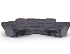 Retreat 5 Piece Power Sectional W/ Power Armless Recliner In Cognac Leather