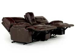 Retreat Power Console Loveseat In Charcoal