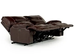 Retreat Power Loveseat In Cognac Leather