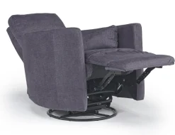 Retreat Swivel Gliding Recliner In Brown Leather