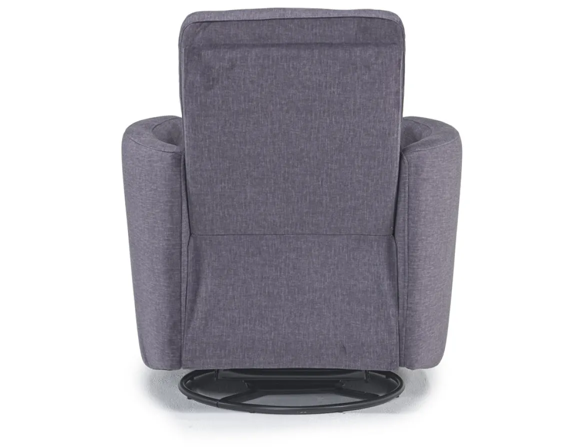 Retreat Swivel Gliding Recliner In Brown Leather