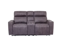 Rhys 2 Power Console Loveseat In Gray